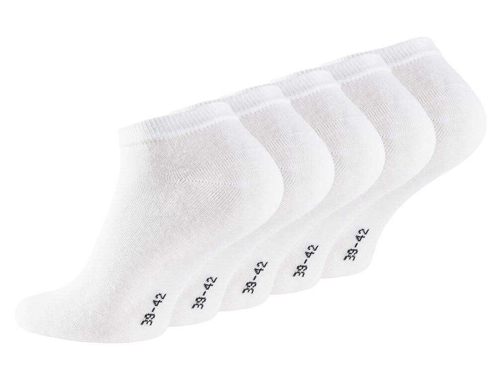 Baumwoll-Söckchen, 5er-Pack, Weiß
