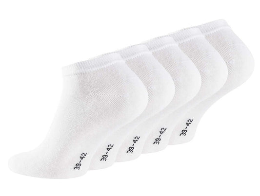 Baumwoll-Söckchen, 5er-Pack, Weiß