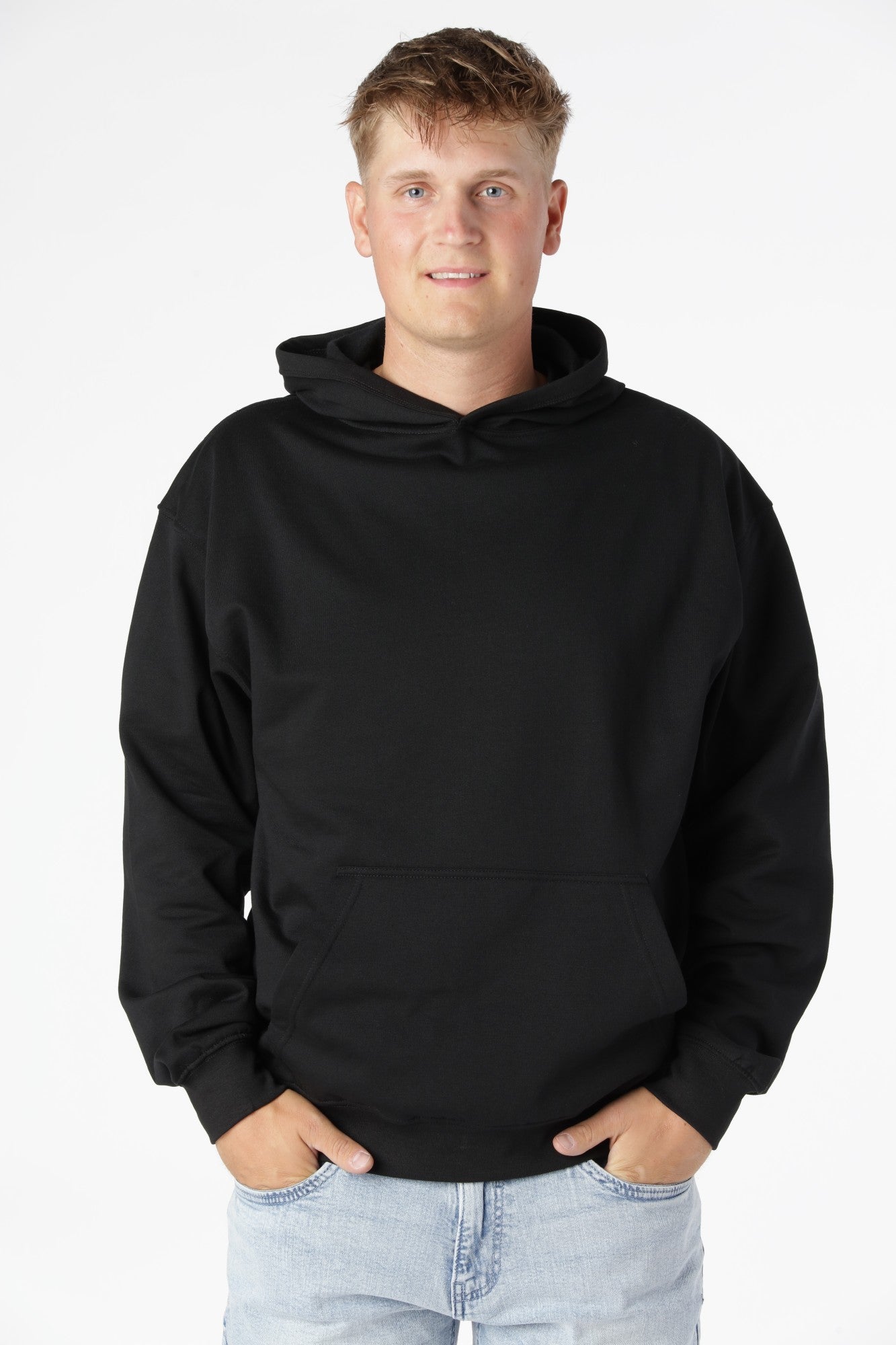 Klassischer Hoodie, Schwarz