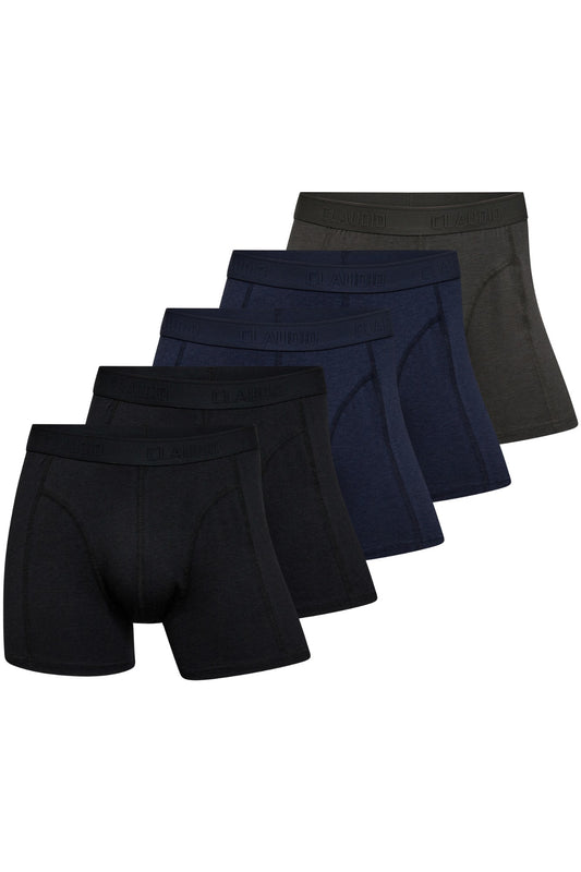 Bamboo Underwear 5er-Pack Strumpfhosen - Claudio, Schwarz/Marineblau/Mokka